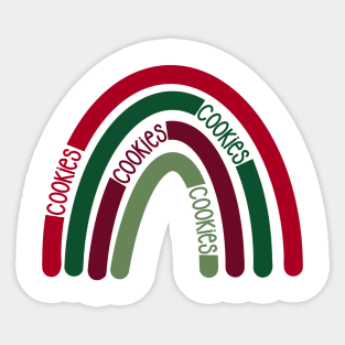 Cutesy Christmas COOKIES rainbow Sticker